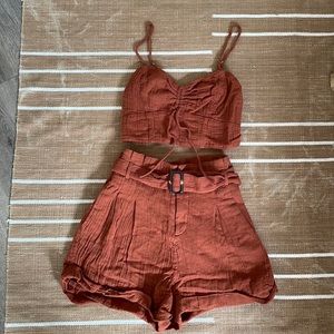L Space rust-colored matching set, never worn, NWT